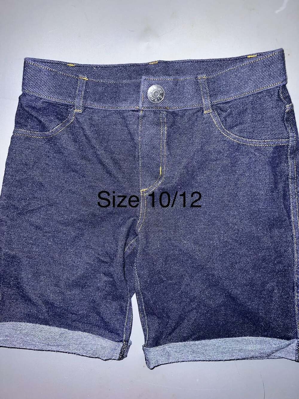 Circo Denim Shorts Size 10/12 Dark Blue Cuffed